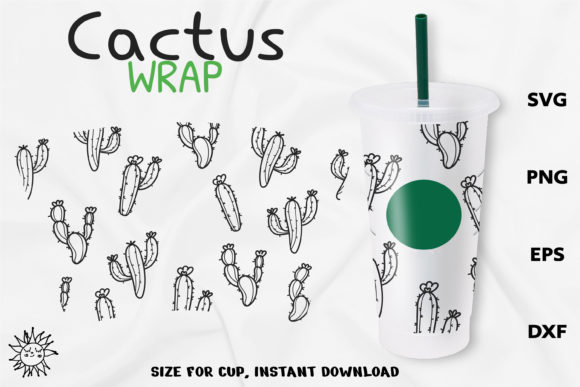 A Cactus Tumbler Wrap for Your Graphics & Crafts Business