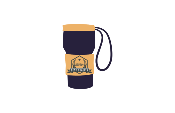 A Coffee Brown Tumbler Vector for Graphics & Icons
