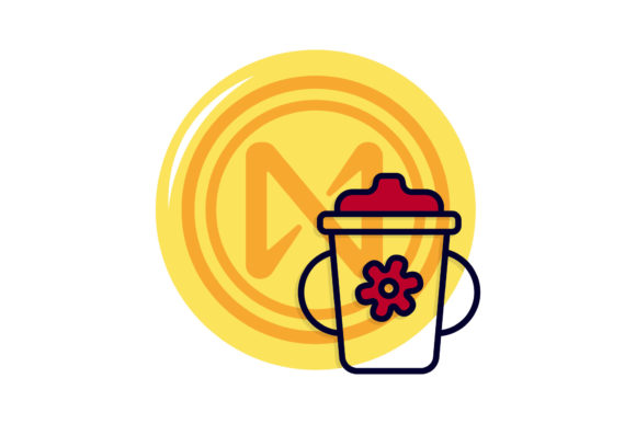 A Cute Cryptocurrency Baby Cup Graphic for Selling