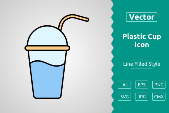 A Modern Plastic Cup Icon for Digital Sellers and Creators