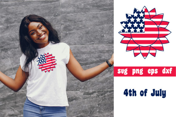 A Patriotic Sunflower SVG for Crafts and Local Brand Graphics