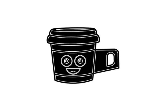 Coffee Cup Breakfast Kawaii Silhouette Graphics Freebie