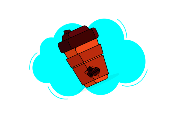 Coffee Drink Cup Cloud Style Graphics & Icons Review
