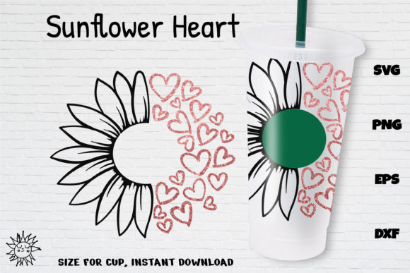 Crafting Content with a Sunflower Heart Graphics Asset