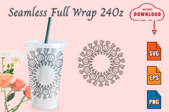 Crafting with a Premium Cactus Graphic for Seamless Tumblers