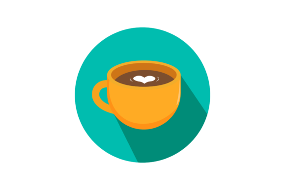 Cute Coffee Cup Icon Design for Blog Graphics & Icons