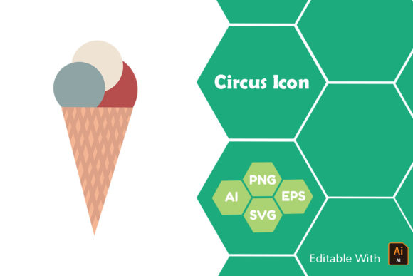 Ice Cream Cup Circus Graphics & Illustrations