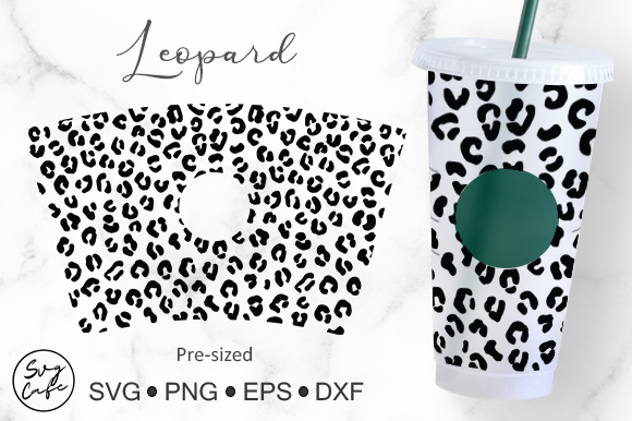 Leopard Print 24oz Cup Graphics for Graphic Templates